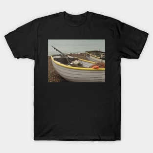 Beside the Seaside, Beside the Sea - Fishing Boats on the Beach T-Shirt